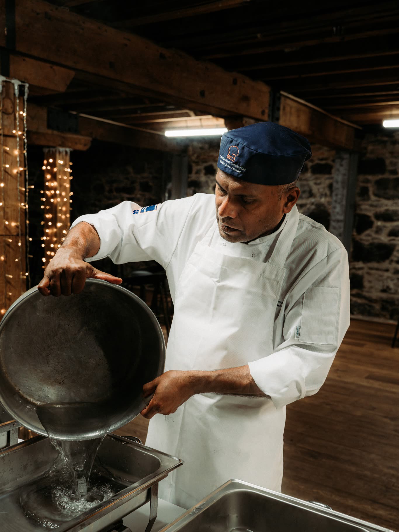 Warm dishes served on the buffet line