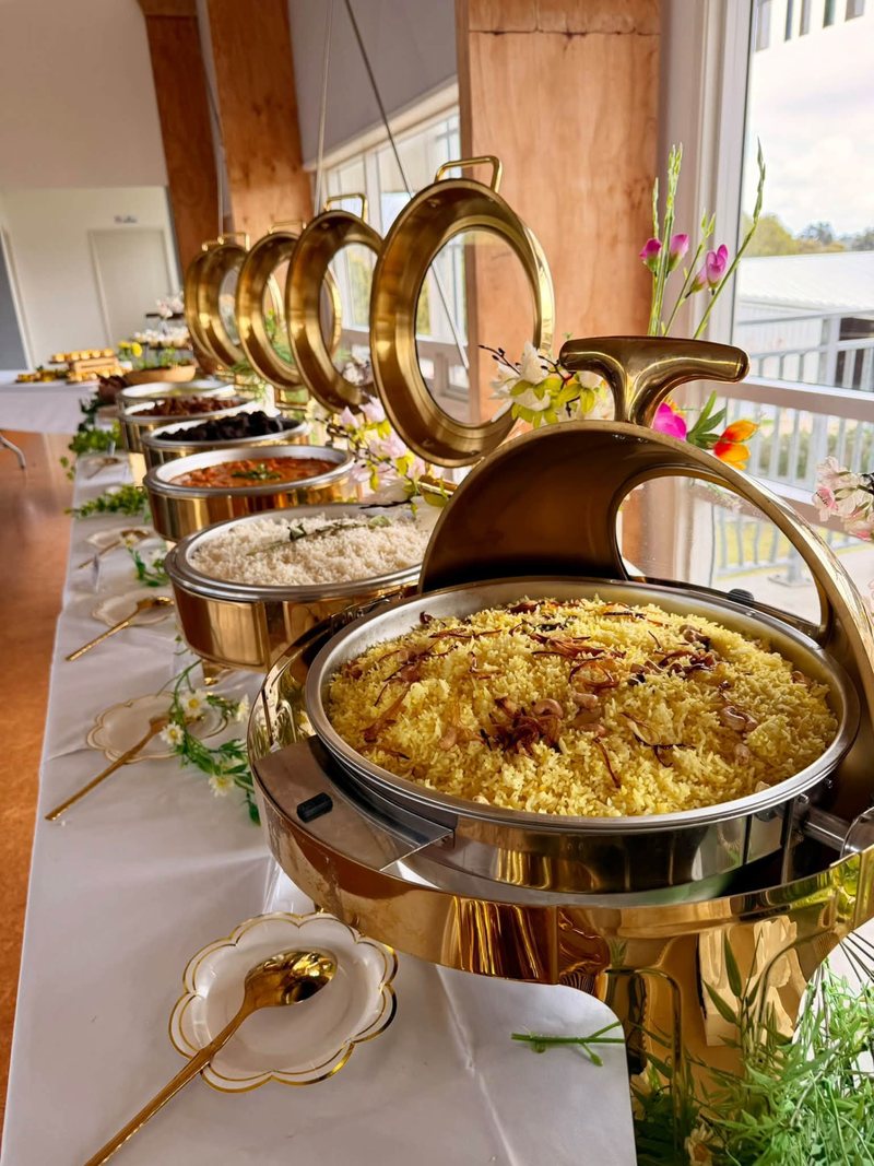 First Holy Communion Party — 80 Guests · Gold Cheffing Dish Buffet catered by Pranitha Foods Catering